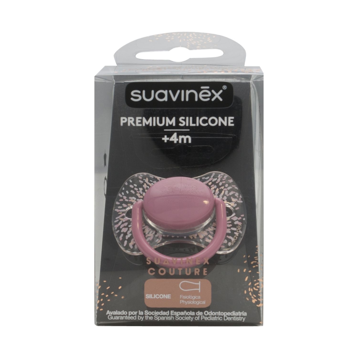Chupete Premium Haute Couture Tetina Fisiológica Silicona Suavinex Chupete 0-4 Meses 0% BPA Diseño Étnico Color Rosa